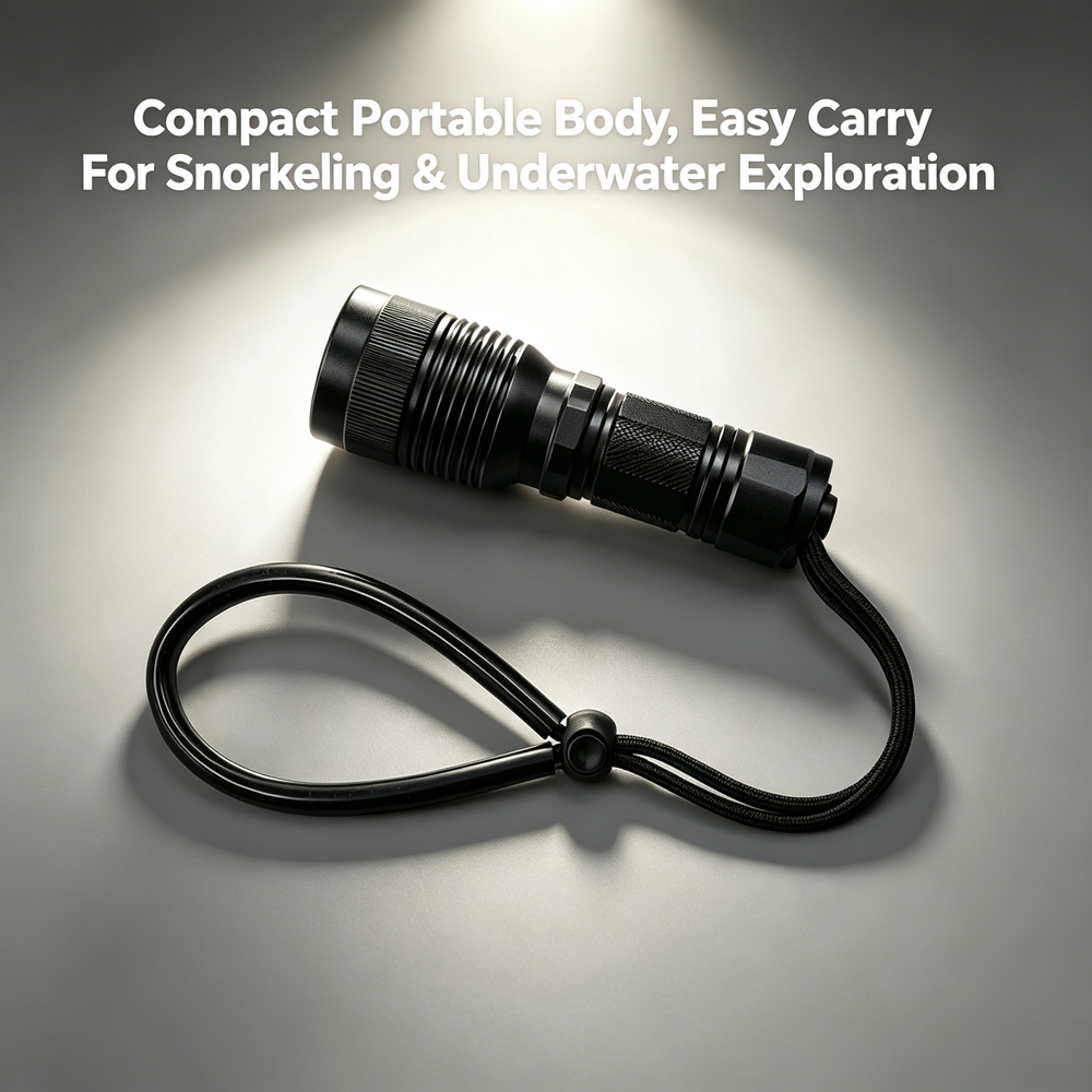DL-B03 Professional Scuba Dive Torch 2000LM IP68 Waterproof Dual 3AAA 18650 Battery Underwater LED Light - Image 2