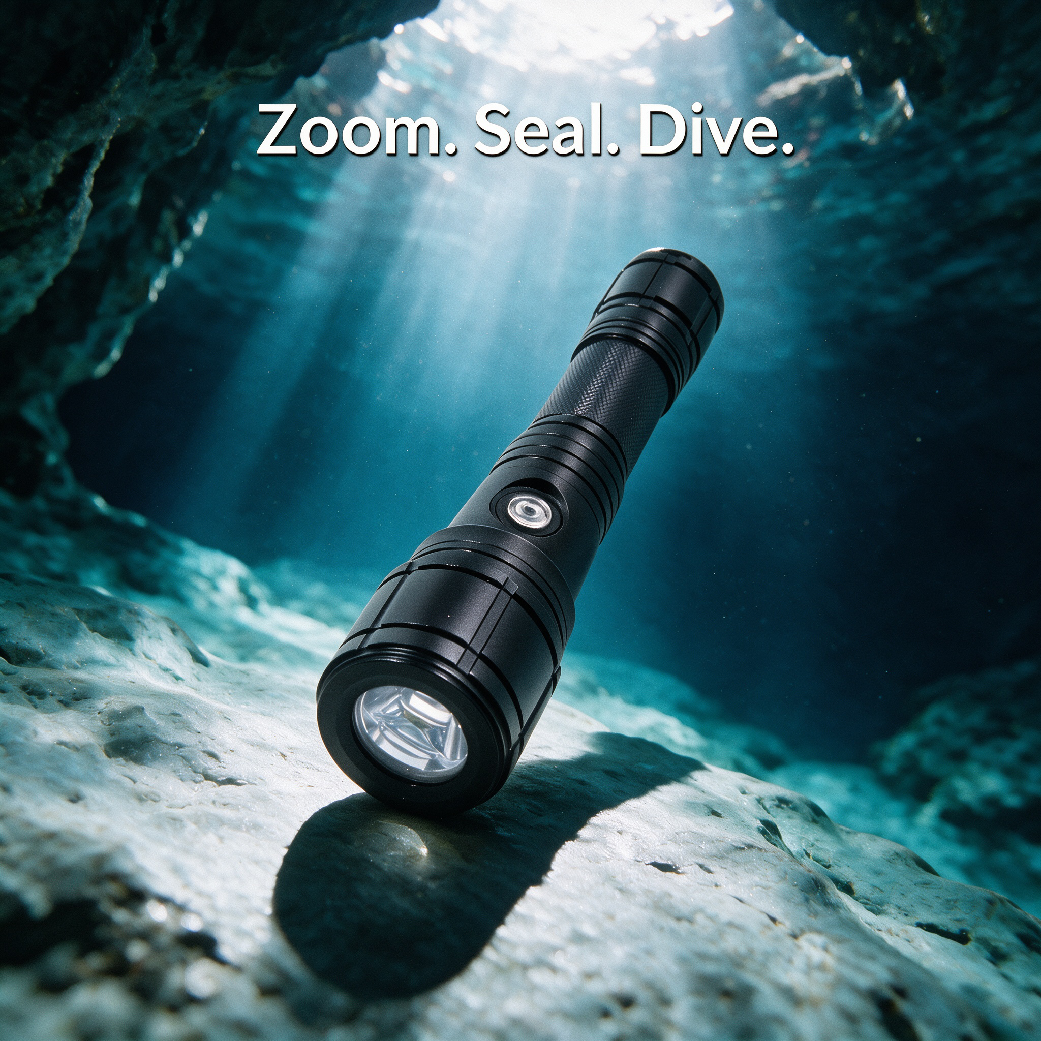 PROZHAOZHU DL-B21 SST40 Focus Dive Torch 1500LM IP68 100M Waterproof SOS 3 Modes USB-C Direct Charge Recreational Dive Light