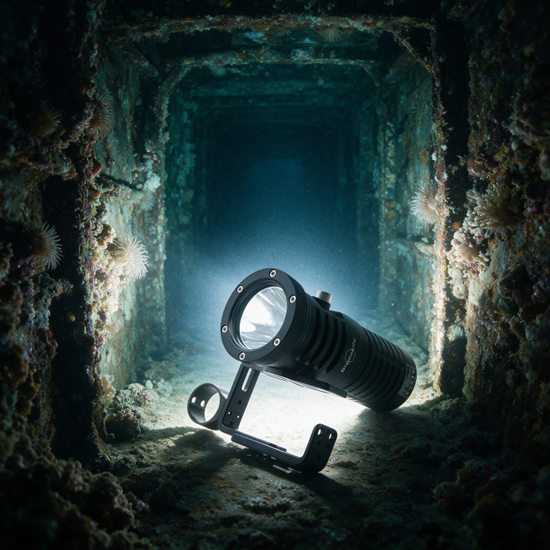 D40M SBT90 6000 Lumen Rechargeable Handheld AL Alloy Tec 3-Mode Diving Lamp IP68 150M Underwater Cave Wreck Diving - Image 4