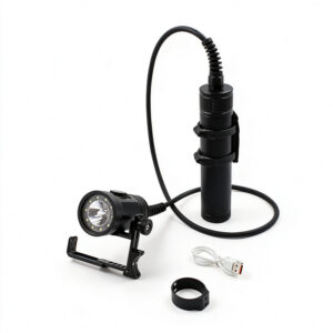 DL-D60-12B Dual Lighting 8000LM Canister Diving Torch IP68 150M Deep Waterproof Rechargeable Long Runtime Technical Dive Lamp
