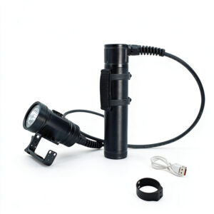 DL-D60-12B-S Dual Lighting 8000LM Sidemount Canister Diving Torch IP68 150M Deep Waterproof Rechargeable Long Runtime Technical Dive Lamp
